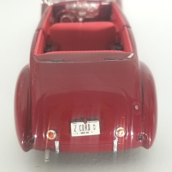 1937 Cord 812 Supercharged Burgandy Car  Toy Collection - Picture 3 of 8